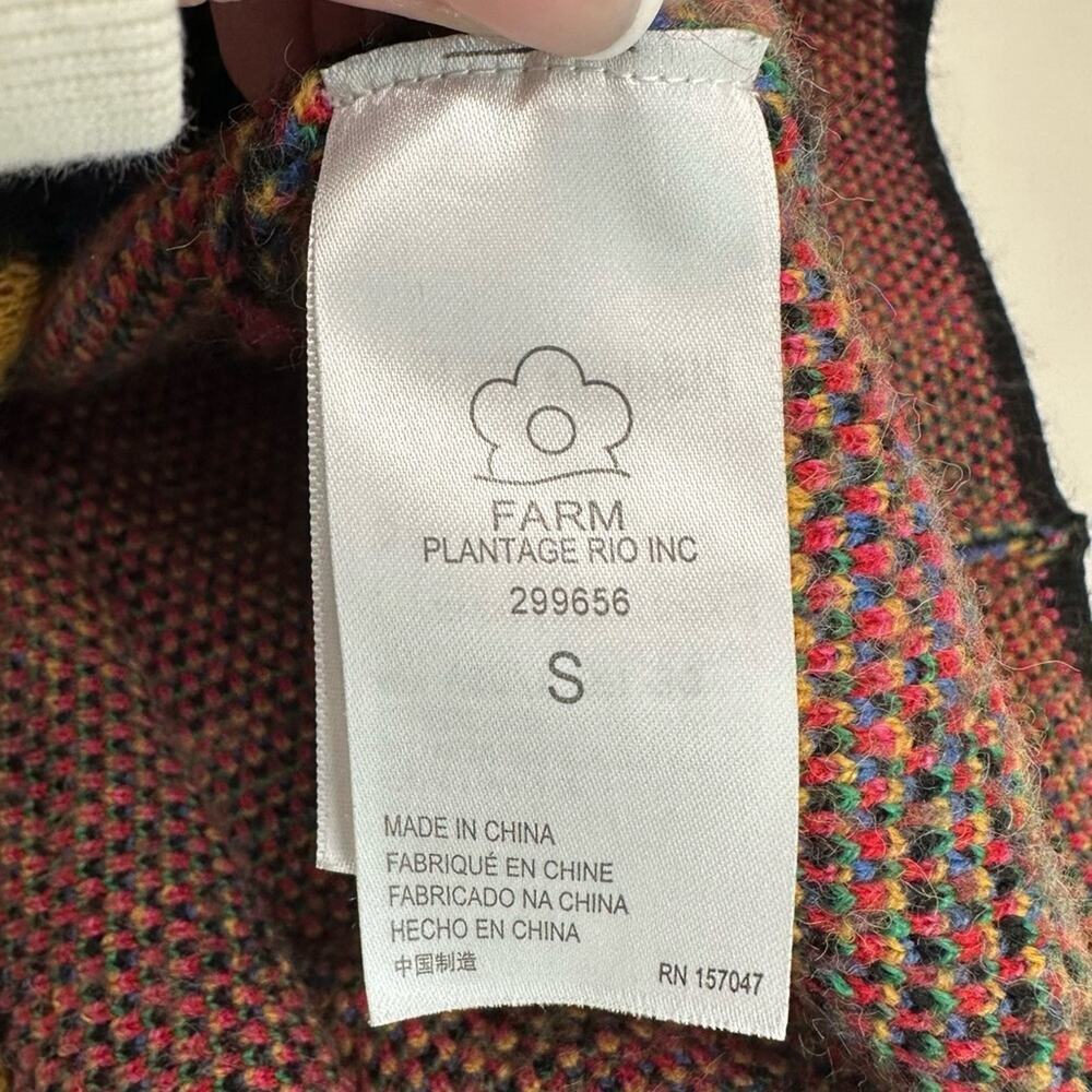 EUC | Farm Rio | Tropical Garden Long Sleeve Sweater Dress | Multi | Small - Picture 6 of 14